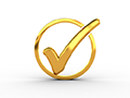 Gold checkmark